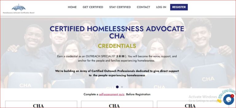 Homelessness Advocate Certification Board